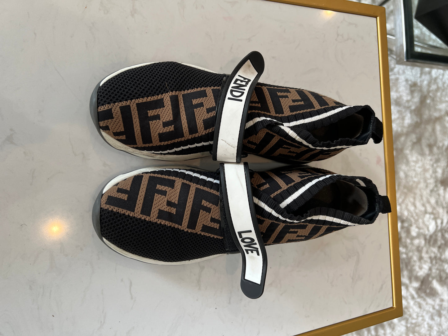 Fendi Rockoko FF Knit Sneakers