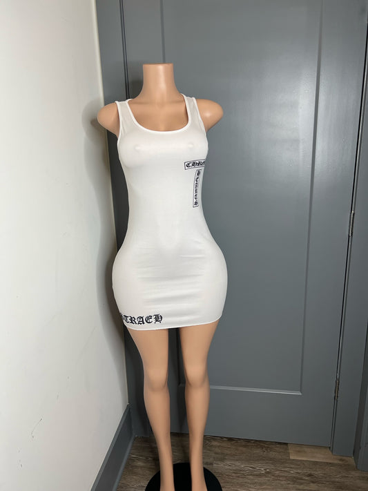 Chrome H Printed Wife Beater Dress